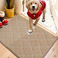 COSY HOMEER Front Door Mat 60x90 CM, Dirt Trapper Floor Mat, Polyester Welcome Door Mat for Kitchen Room Office Entryway Doors, Absorbent NonSlip Low