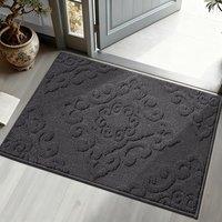 COSY HOMEER 50x80 cm Nonslip Indoor Doormat, Absorbent Dirt Trapper Floor Mat for Front Back Door Entrance, Low Profile Door Entrance Welcome Rug, Dar