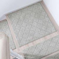 COSY HOMEER 76 x 76cm Staircase Corner Mats for Indoor Stairs, Washable 100% Polyester Carpet Staircase Mat for Kids Elders Dogs with TPE Backing, 1pc