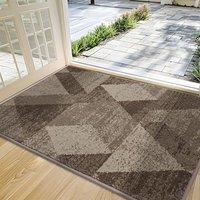 COSY HOMEER Nonslip Low Profile Doomat Indoor 50 x 80 cm, Polyester Front Door Mat with TPR Backing, Dirt Trapper Floor Matts for Front Door Entrance,