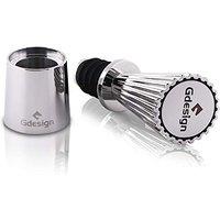 Gdesign Wine Bottle Stopper, Stainless Steel Wine Topper Stoppers, Reusable Wine Cork with Silicone, Wine Accessories Gift for Wine Lovers Wine Stoppe