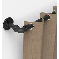 GCurtain Industrial Curtain Poles, 72-144 Inch, 1 Inch Diameter, Wrap Around Curved Curtain Poles for Indoor and Outdoor, Modern Contemporary Design,