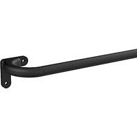 Industrial Curtain Poles, 2848 Inch, 5/8 Inch Diameter, Wrap Around Curved Curtain Poles for Indoor and Outdoor, Modern Contemporary Design, Matte Bl
