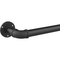 Industrial Curtain Poles, 72144 Inch, 11/8 Inch Diameter, Wrap Around Curved Curtain Poles for Indoor and Outdoor, Modern Contemporary Design, Matte