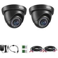 ZOSI 2 Pack 1080P HD TVI Security Camera Indoor Outdoor 80ft IR Night Vision, Motion Detect, 2MP CCTV Surveillance Dome Cameras for 720P/1080N/1080P/5