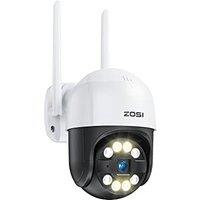 ZOSI 2K WiFi Camera Outdoor, 360 Pan/Tilt Home Security CCTV Camera, Color Night Vision, Person Vehicle Detection, Auto Tracking, Light Siren, 2Way