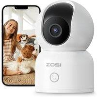 ZOSI C518 2K 3MP Pan/Tilt Security Camera,360 Views Baby/Pet Dog Monitor,2.4G/5G DualBand WiFi Indoor Cam with App,Smart Person Detection,2 Way Aud