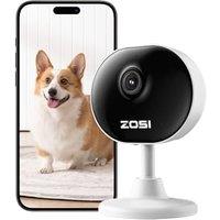 ZOSI Indoor WiFi Camera,1080P Home Mini CCTV Dome Camera, House Security Camera for Elder/Baby/Dog/Pet Monitor with App, Day and Night Video, Alexa en