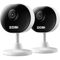 ZOSI WiFi Indoor Camera,1080P Home Security Baby Monitor/Pet Camera with App, 2 Way Audio, Day and Night Video, Alexa enabled, Human/Motion Detection,