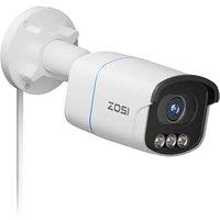 ZOSI 4K Addon PoE Security Camera Outdoor Indoor, Aurora Lux True Color Surveillance Bullet Camera, AI Human and Vehicle Dectection, True Color Night