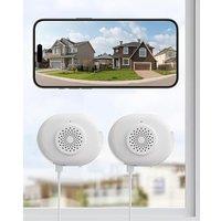 ZOSI 2 x C680 3MP 2K Window Security Camera, Full Color Night Vision, Indoor Plugin WiFi Camera for Home Security, AI Human Vehicle Detection, 2.4/5G