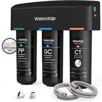 Waterdrop TSA Under Sink Water Filter System, 3Stage High Capacity Water Filtration System, NSF/ANSI 42 Certified,Reduce PFAS, PFOA/PFOS, Reduce Lead