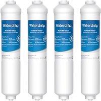 Waterdrop Fridge Water Filter Replacement for Samsung DA2910105J HAFEX/EXP, DA2010CB, DA99 02131B, HAIER LG Inline Water Filter (4) 4 Count (Pa