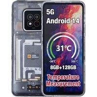 AGM X6 Phantom 5G Unlocked Smartphone, 8GB+128GB/512GB, 6.78'' FHD+ Display, Android 14 Rugged Smartphone, 50MP+16MP, Dual SIM/Temp Check/Face ID/5000
