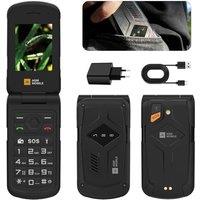 AGM M10 Rugged Basic Flip Phone, 4G Feature Cell Phone, Simple Mobile Phones, Waterproof & DropProof, Pocketsized, SOS Button, Speed Dial, 98dB Spea