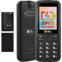 AGM M9 Basic Mobile Phone, 4G LTE Unlocked Dual SIM, 3 Card Slots/128GB TF Expand, Large Buttons & Font, Dual Battery, Speed Dial, FM Radio & Flashlig