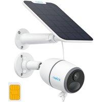 Reolink 4G LTE Security Camera Outdoor Wireless, Go Plus+Solar Panel, No Wifi Camera with Person/Vehicle/Animal Detection, 2Way Audio, Battery Operat