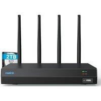 Reolink 4K 12CH Wi-Fi 6 NVR, Built-in 2TB HDD, Expandable to 16TB, 2.4/5 GHz WiFi, For Reolink WiFi & Battery Cameras (except 4G Cameras), 24/7 Record