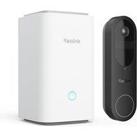 Reolink 2K Battery Video Doorbell with Home Hub, 2.4/5GHz Wi-Fi Doorbell Camera Wireless, 1:1 Head-to-Toe View, Package/Person/Vehicle Detection, Vide