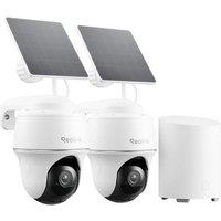 Reolink Argus PT Lite 2 Cam Kit I Home Hub Mini & 2K Solar Security Camera System, Local Storage, 360 Coverage with PT, AI Detection, WiFi Connectio