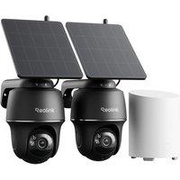 Reolink 2x Argus PT 5MP Solar Security Camera Outdoor + Hub Mini, 360 Pan Tilt, Colour Night Vision, Dual Band WiFi, Local Recording, AI Motion Dete
