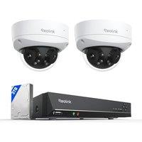 REOLINK Duo 3V PoE 16MP UHD Dual-Lens Security Camera with 180 Panoramic View, Motion Track, F1.6 Color Night Vision, 2X Duo 3V PoE Bundle with RLN8