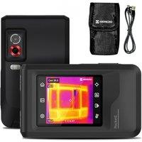 HIKMICRO PocketE Thermal Imaging Camera 240 x 240 SuperIR High Resolution with Visual Camera, SuperScene, 25 Hz, Thermal Camera with WiFi, 3.5" To