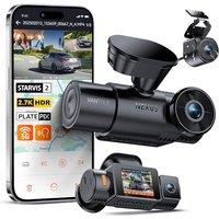 Vantrue N4S 3 Channel WiFi Dash Cam, STARVIS 2, PlatePix, 2.7K+2.5K+2.5K Front Inside Rear Dashcam, HDR, IR Night Vision, Voice & APP Control, GPS, LT