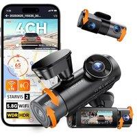Vantrue N5S 4 Channel 360 All Sides Dash Cam, STARVIS 2, IR Night Vision, 2.7K+1080P*2+2.5K Front Rear Inside Dashcam, WiFi, HDR/WDR, Voice Control,