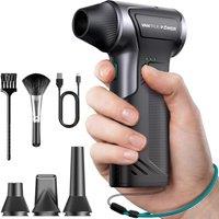 T150 Compressed Air Duster-110000RPM Super Power Electric Air Duster, 3-Gear Adjustable Mini Blower with Fast Charging, Dust Blower for Computer, Keyb