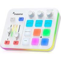 MAONO Gaming Audio Mixer, Audio Interface with Pro-preamp, RGB, Bluetooth, 48V Phantom Power for Live Streaming, Podcasting, Content Create, Gaming Ma