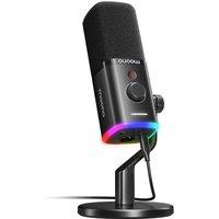 MAONO USB/XLR Gaming Mic for Streaming, Podcasting, and Studio Recording, Dynamic Microphones with Dual Noise Cancellation, Software, RGB, and Mute Bu
