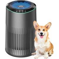 Air Purifiers for Home, Air Purifier for Smoke Pet Dander Odors with Fragrance Sponge, Small Air Purifier with Sleep Mode for Bedroom Office, Blue Amb