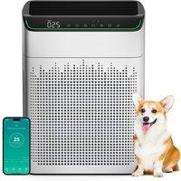 Air Purifiers for Home Large Room Up to 1690 ft with PM 2.5 Air Quality Monitor, WiFi and Alexa compatible, Auto Mode Doublesided Air Inlet for Sm