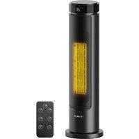 2000W Electric Heaters for Home, 60cm Tower Fan Heater with Programmable Thermostat, 12H Timer & Remote Control, Oscillation and ECO Mode, Space Heate