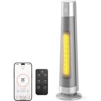 Indoor Electric Portable Space Heaters, 2000W PTC Ceramic Heater with WiFi & Voice Control, 70 Oscillation for 220 sq.ft, 45dB Smart Portable Space