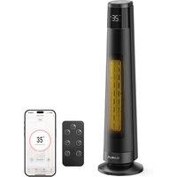 Smart Space Heater with WiFi & Voice Control, 2000W PTC Ceramic Heater, Energy Saving, Ultra Quiet (36dB), 3 Modes, 12H Timer, Portable Electric Heate