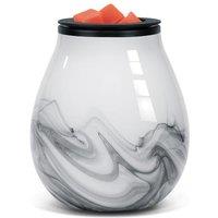 Glass Wax Melt Warmer for Scented Wax, Electric Oil Burner with Removable Silicone Dish and Stable PTC Heating Element, 7 Colors Changing LED Night Li