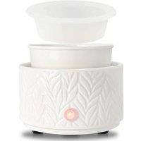 Electric Wax Melt Burner  Oil Burner for Candle and Oil Melt with 1 pc Silicone Dish, Ceramic 4in1 Wax Melts Warmer for Home Office Bedroom Aroma