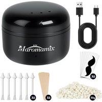 Waxing Kit for Women & Men  Mini Portable Wax Warmer for Nose/Ear/Eyebrow/Beard/Lip Fuzz Hair Removal with 50g Hard Wax Beans, 6 Applicators & 6 Nose