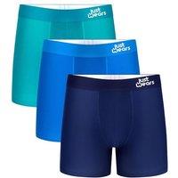 JustWears Everyday Mens Boxer Briefs, 3 Pack | Breathable AntiChafe Underwear with MoistureWicking MicroModal Air Cool Fabric | Ergonomic Support |