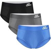 JustWears Everyday Mens Briefs, 3 Pack | Breathable SoftTouch Underwear with MoistureWicking MicroModal Air Cool Fabric | Ergonomic Support | Seamle