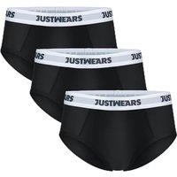 JustWears Everyday Mens Briefs, 3 Pack | Breathable Soft-Touch Underwear with Moisture-Wicking MicroModal Air Cool Fabric & Hyper-Flex Waistband | Erg
