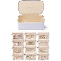 Vlando Travel Jewellery Organiser,PU Leather Jewellery Box with 12 Velvet Jewellery Pouch, Jewellery Case for Necklace,Ring, Jewellery Gift Box for Wo