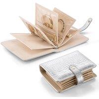 Vlando Travel Jewellery Box, Foldable Jewellery Organiser, Earring Storage Organiser with 5pcs Velvet Jewellery Pouches Bag for Necklace, Earring, Bra