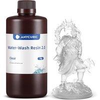 ANYCUBIC Water Washable 3D Printer Resin 2.0 with Easy PostProcessing, High Precision and High Resilience, Low Odor and AntiYellowing 3D Resin for L