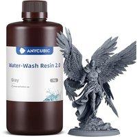 ANYCUBIC Water Washable 3D Printer Resin 2.0 with Easy PostProcessing, High Precision and High Resilience, Low Odor and AntiYellowing 3D Resin for L