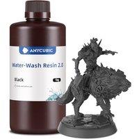 ANYCUBIC Water Washable 2.0 3D Printer Resin, 405nm High Precision and AntiYellowing 3D Resin, High Resilience, Easy Postprocessing Photopolymer Res