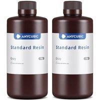 ANYCUBIC Standard 3D Printer Resin, LCD UV 405nm Rapid Photopolymer 3D Resin for 6K/8K/12K/14K LCD 3D Printers(2000g, Grey) A Grey 2000g 2000g