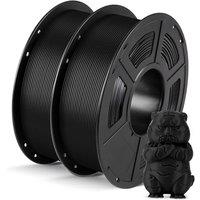 ANYCUBIC PLA Filament 1.75mm, RFID 3D Printer Filament, Dimensional Accuracy +/ 0.02mm, 1KG Spool 2kg Black+Black